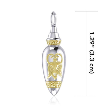Goddess Silver and Gold Bottle Pendant MPD4064 - Jewelry